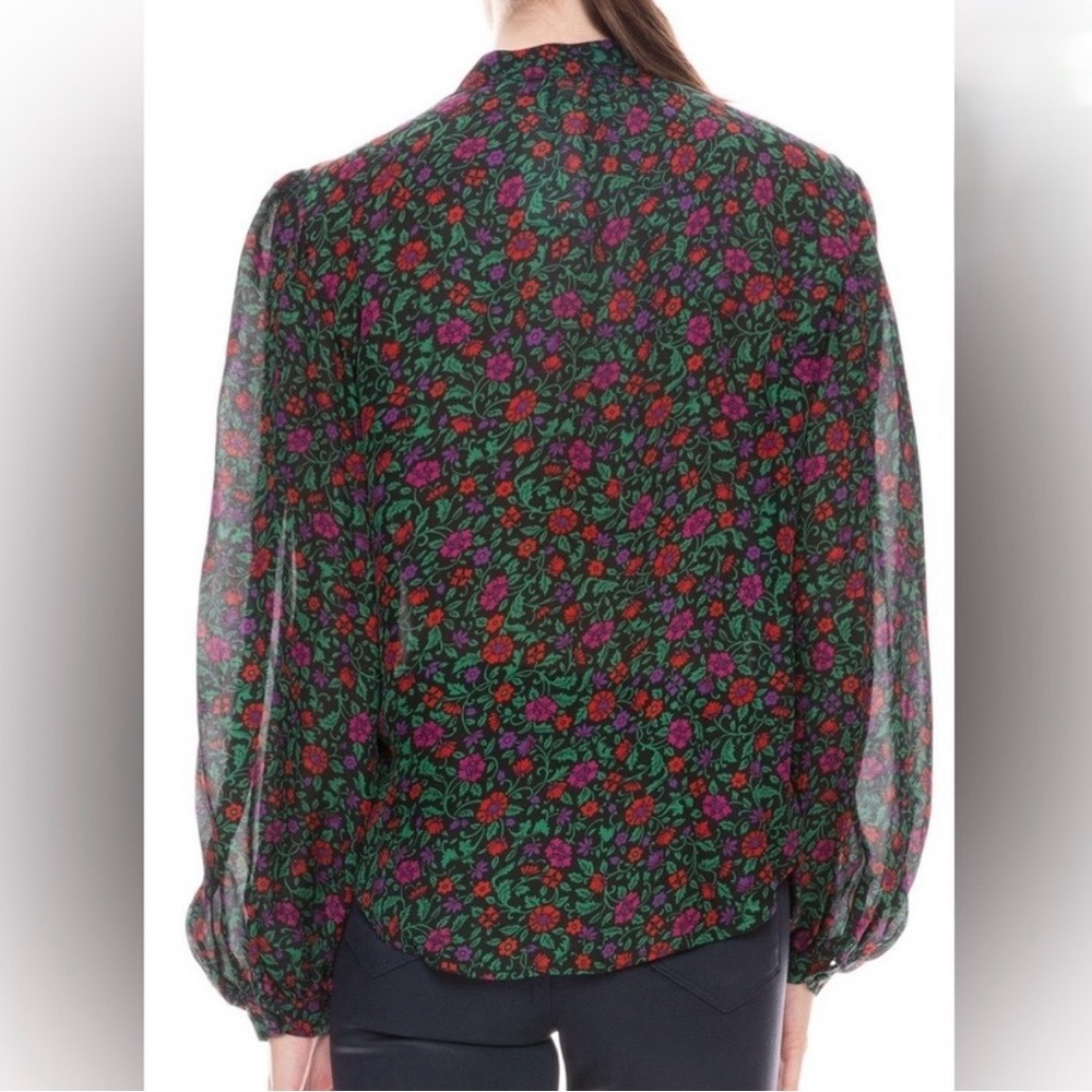 Veronica Beard Ashlynn Floral Silk Blouse size 6 - Picture 10 of 10